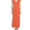 L'autre Chose Short Sleeve Long Dress in Orange - Lyst