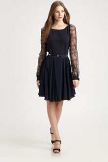 Nina Ricci Pleated Silk Skirt - Lyst