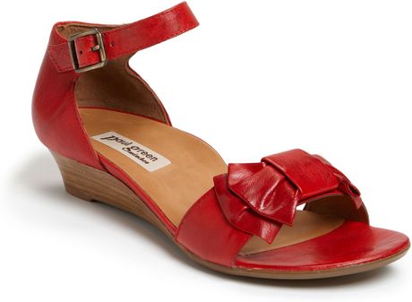 Paul Green Lexi Bow Sandal in Red | Lyst