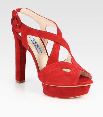  Suede Criss Cross Platform Sandals 
