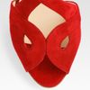Prada Suede Criss Cross Platform Sandals in Red (cherry) - Lyst