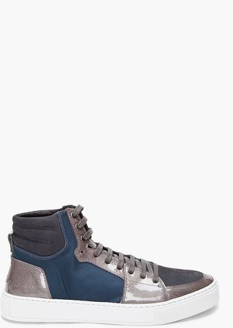 Yves Saint Laurent Blue Grey Malibu Sneakers - Lyst