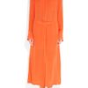 A.l.c. Delilah Washed Silkgeorgette Midi Dress in Orange - Lyst