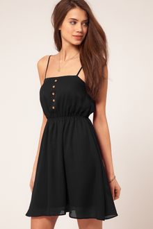 ASOS Collection Asos Strappy Dress with Skater Skirt - Lyst