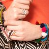 Asos Collection Asos Pack Of Six Enamel Zig Zag Rings in Multicolor (multi) - Lyst