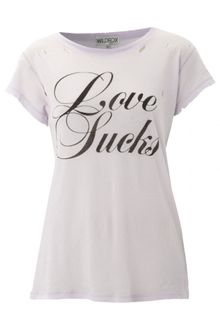 Wildfox Love Sucks T Shirt Ghost Lavender - Lyst