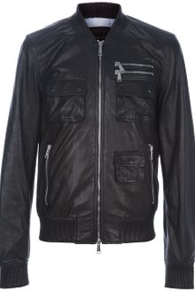 DSquared2 Leather Biker Jacket - Lyst
