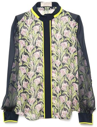 Jason Wu Print Chiffon Shirt - Lyst