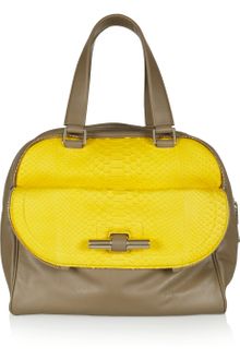 Jimmy Choo Justine Python and Leather Tote - Lyst