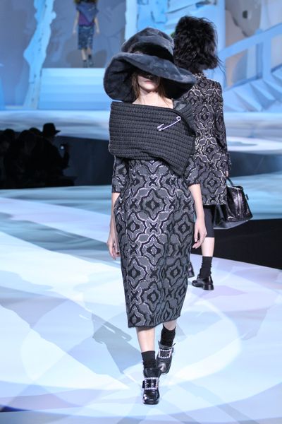 Marc Jacobs Fall 2012 Oversized Fur Hat In Gray in Gray (black, grey, silver) - Lyst