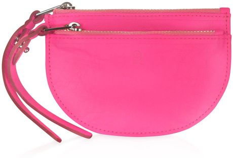 Mcq By Alexander Mcqueen Mcq  Collar Stud Zippered Wallet in Pink (blue) - Lyst