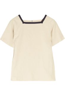 Mhl By Margaret Howell Naval Linen and Cotton-blend Top - Lyst