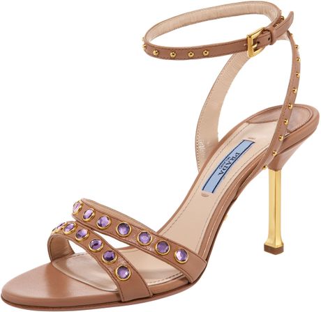 Prada Aw Studded Crystal W/metal in Black - Lyst