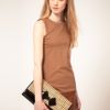 Ted Baker Galar Straw Clutch Bag in Black - Lyst