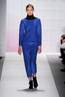 Tibi Fall 2012 Shiny Cropped Slim Pants  - Lyst