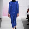 Tibi Fall 2012 Shiny Cropped Slim Pants  in Blue - Lyst