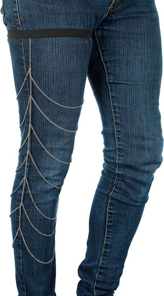 Topman Leg Chain in Gray for Men (metallic) - Lyst