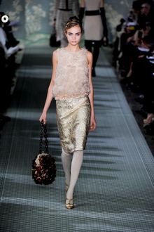 Tory Burch Fall 2012 Heavily Floral- Embellished Chain Bag - Lyst