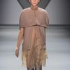 Vera Wang Fall 2012 Long See Through Turtleneck Dress With Long Sleeves In Nude in Beige - Lyst