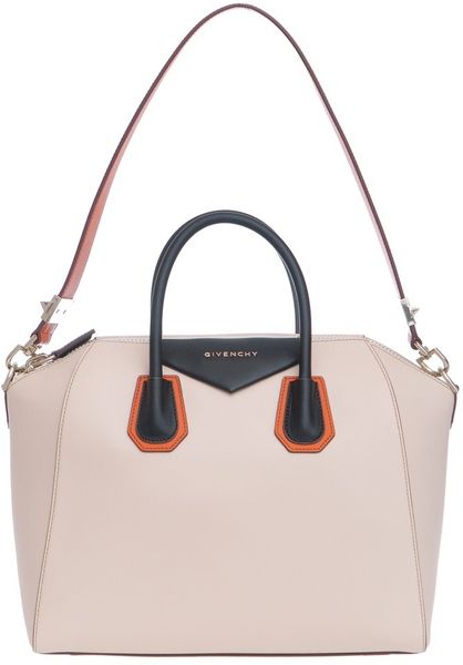 Givenchy Three Colored Medium Leather Antigona Bag in Beige - Lyst