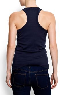 Mango Racerback T-shirt - Lyst