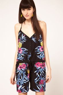 Markus Lupfer Hawaiian Print Playsuit - Lyst