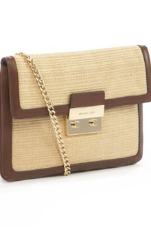 Michael by Michael Kors Sloan Straw Clutch - Lyst