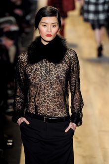 Michael Kors Fall 2012 Black Thin Leather Belt - Lyst