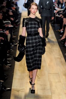 Michael Kors Fall 2012 T-Strap High Heel Leather Pumps In Black  - Lyst