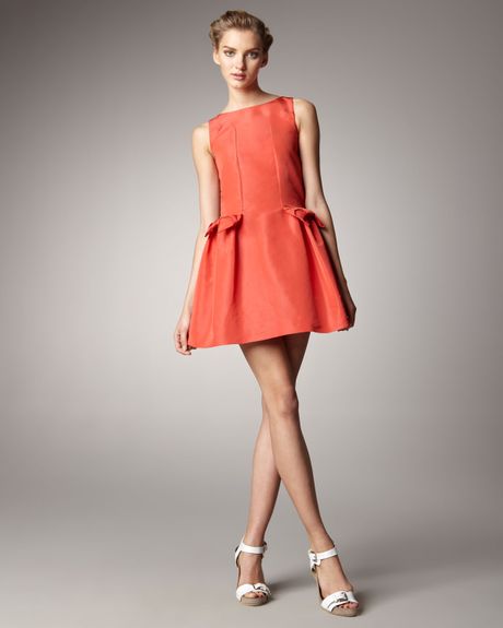 Red Valentino Bow-pocket Dress in Pink (coral)