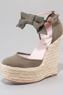 RED Valentino Espadrille Bow Wedge - Lyst