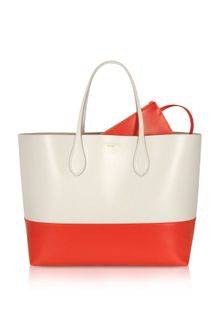 Rochas Two Tone Leather Tote - Lyst