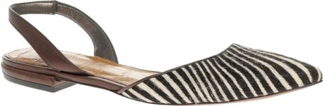 Sam Edelman Harper Pointed Flat Slingbacks in Animal (zebra) - Lyst