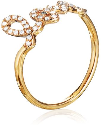 Sydney Evan Love Script Ring - Lyst