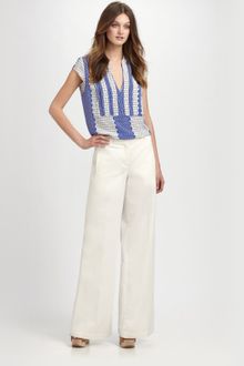Tibi Pleated Tile-stripe Tunic - Lyst