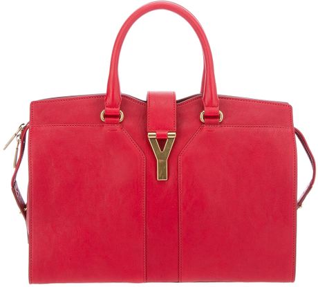 Yves Saint Laurent Cabas Chyc Tote in Red - Lyst
