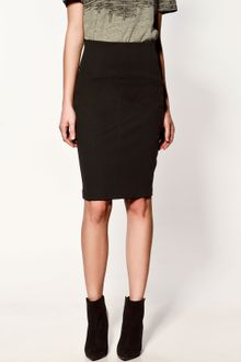 Zara Pencil Skirt with Splits - Lyst