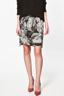 Zara Printed Skirt - Lyst