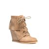 Zara Wedge Ankle Boot with Fringes in Brown (taupe) - Lyst