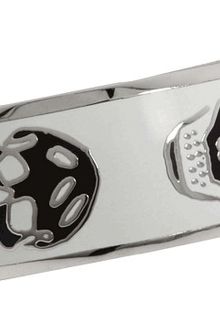 Alexander McQueen Medium Enamel Skull Ring - Lyst