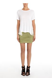 Alexander Wang Rayon Jsy Poly Satin Drape Tee - Lyst