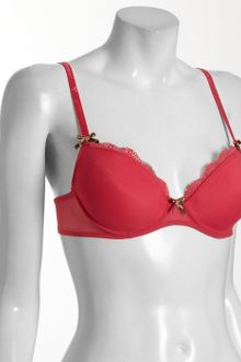 Betsey Johnson Raspberry Jam Stretch Mesh Bump M Up Push-up Bra - Lyst