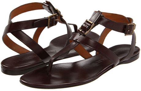 Burberry Leather Buckle Gladiator Sandals in Brown (c) - Lyst