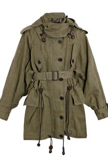 Burberry Prorsum Oversized Linen Parka - Lyst