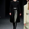 Calvin Klein Fall 2012 Textured Leather Midi Skirt  in Black - Lyst