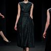 Calvin Klein Fall 2012 Sleeveless Mid Length HourGlass Shape Sculpted Dress In Dark Grey  in Gray - Lyst