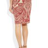 Etro PaisleyPrint Silk Skirt in Red - Lyst