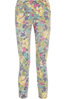 Goldsign Virtual Printed High-rise Cropped Skinny Jeans - Lyst