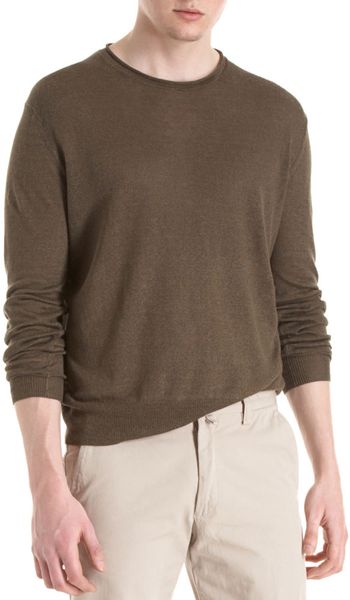 Joseph Rollneck Sweater in Green for Men (olive) - Lyst