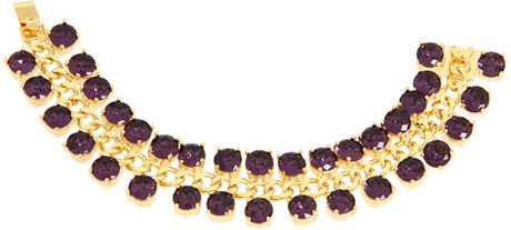 Kate Spade Crystal Court Bracelet in Purple (p) - Lyst